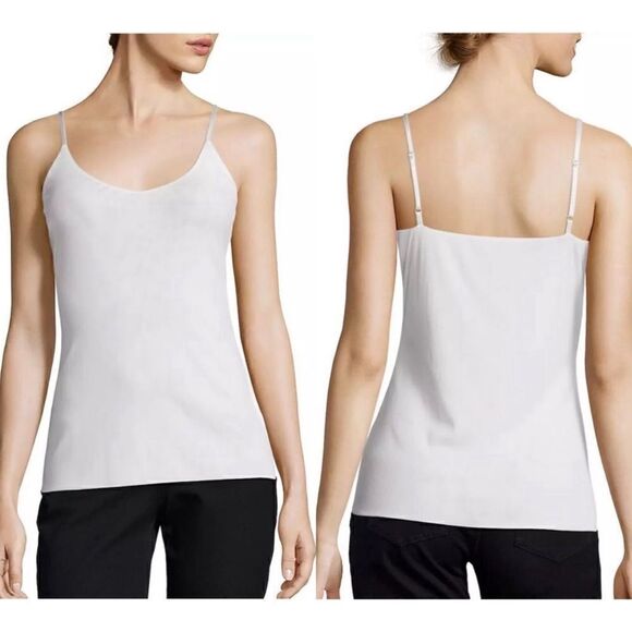 Lafayette 148 NWT Satin Camisole in Cloud Size XL - Picture 1 of 8